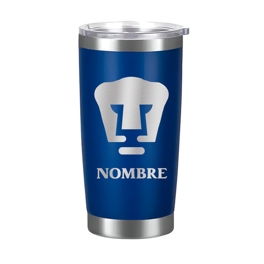 Termo Pumas UNAM 20oz Azul - Personalizado Nombre