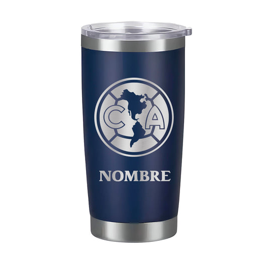 Termo Club América 20oz Azul Navy - Personalizado Nombre