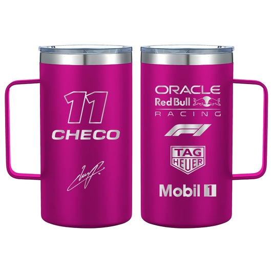 Termo Checo Pérez Red Bull Racing 24oz Magenta